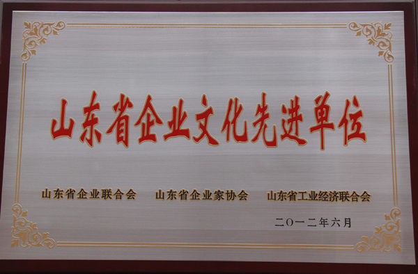 薩奧獲得“山東省企業(yè)文化先進單位”稱號